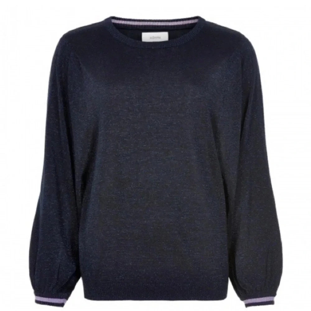 Anthropologie Numph blue metallic Danish sweater M